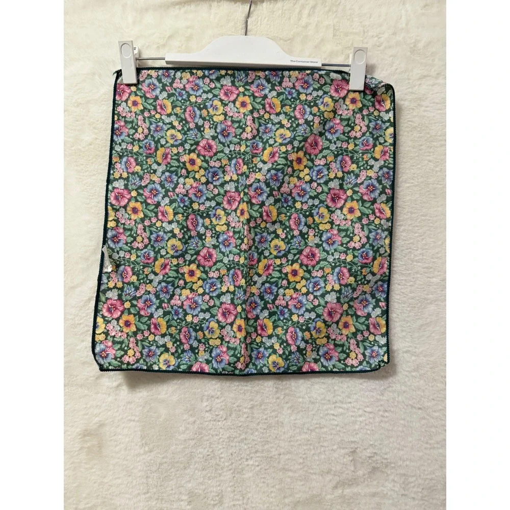 Vintage Quilted Bunny Rabbit Placemats and Floral Napkin Set Cottagecore 3pc